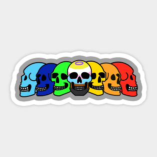 Pride Skulls Flag Sticker